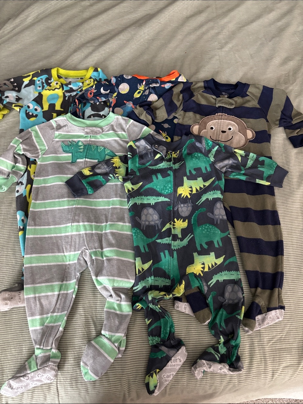 Mixed Baby Footed Pajama Bundle - 5 pieces